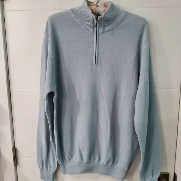 BOGGI Milano Quarter-Zip Knit Sweater L